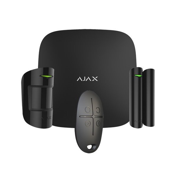 Kit de alarma Ajax con central, detector de movimiento, sensor de puerta y mando