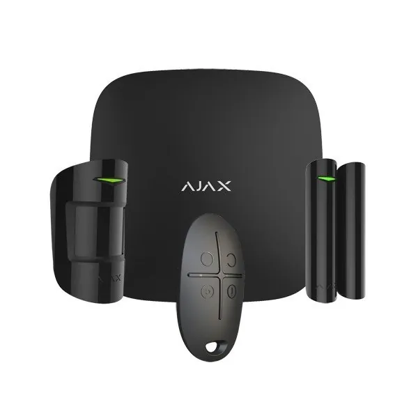 Kit de alarma Ajax con central, detector de movimiento, sensor de puerta y mando